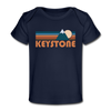 Keystone, Colorado Baby T-Shirt - Organic Retro Mountain Keystone Infant T-Shirt - dark navy
