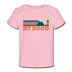 Mount Hood, Oregon Baby T-Shirt - Organic Retro Mountain Mount Hood Infant T-Shirt - light pink