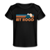 Mount Hood, Oregon Baby T-Shirt - Organic Retro Mountain Mount Hood Infant T-Shirt - black