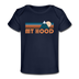 Mount Hood, Oregon Baby T-Shirt - Organic Retro Mountain Mount Hood Infant T-Shirt - dark navy