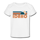 Idaho Baby T-Shirt - Organic Retro Mountain Idaho Infant T-Shirt - white