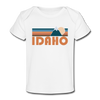 Idaho Baby T-Shirt - Organic Retro Mountain Idaho Infant T-Shirt - white