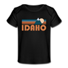 Idaho Baby T-Shirt - Organic Retro Mountain Idaho Infant T-Shirt - black