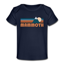Mammoth, California Baby T-Shirt - Organic Retro Mountain Mammoth Infant T-Shirt - dark navy