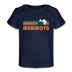 Mammoth, California Baby T-Shirt - Organic Retro Mountain Mammoth Infant T-Shirt - dark navy