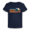 Mammoth, California Baby T-Shirt - Organic Retro Mountain Mammoth Infant T-Shirt - dark navy