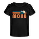 Moab, Utah Baby T-Shirt - Organic Retro Mountain Moab Infant T-Shirt - black