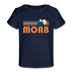 Moab, Utah Baby T-Shirt - Organic Retro Mountain Moab Infant T-Shirt - dark navy