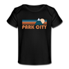 Park City, Utah Baby T-Shirt - Organic Retro Mountain Park City Infant T-Shirt - black