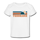 Tennessee Baby T-Shirt - Organic Retro Mountain Tennessee Infant T-Shirt - white