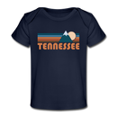 Tennessee Baby T-Shirt - Organic Retro Mountain Tennessee Infant T-Shirt - dark navy