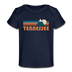 Tennessee Baby T-Shirt - Organic Retro Mountain Tennessee Infant T-Shirt - dark navy
