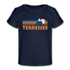 Tennessee Baby T-Shirt - Organic Retro Mountain Tennessee Infant T-Shirt - dark navy