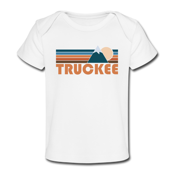 Truckee, California Baby T-Shirt - Organic Retro Mountain Truckee Infant T-Shirt - white