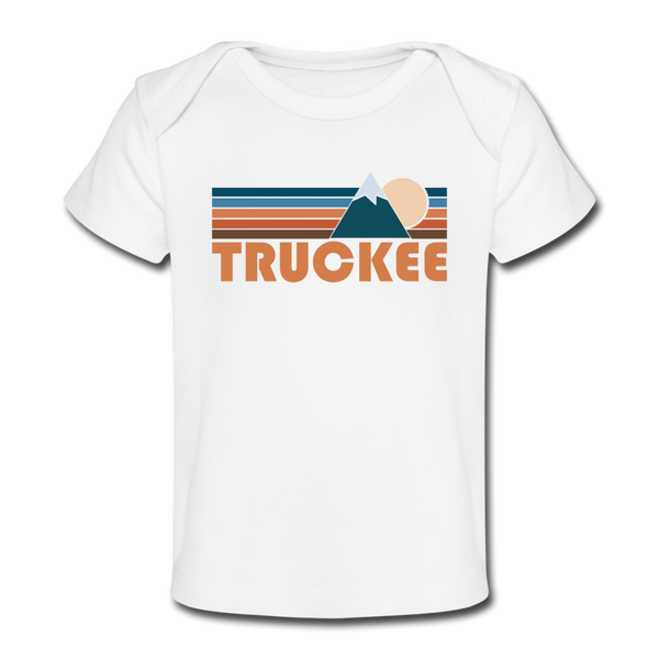 Truckee, California Baby T-Shirt - Organic Retro Mountain Truckee Infant T-Shirt - white