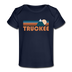 Truckee, California Baby T-Shirt - Organic Retro Mountain Truckee Infant T-Shirt - dark navy