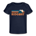 Ridgway, Colorado Baby T-Shirt - Organic Retro Mountain Ridgway Infant T-Shirt - dark navy