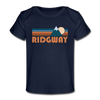 Ridgway, Colorado Baby T-Shirt - Organic Retro Mountain Ridgway Infant T-Shirt - dark navy