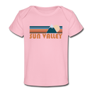 Sun Valley, Idaho Baby T-Shirt - Organic Retro Mountain Sun Valley Infant T-Shirt - light pink