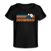 Snowmass, Colorado Baby T-Shirt - Organic Retro Mountain Snowmass Infant T-Shirt - black