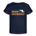 Snowmass, Colorado Baby T-Shirt - Organic Retro Mountain Snowmass Infant T-Shirt - dark navy