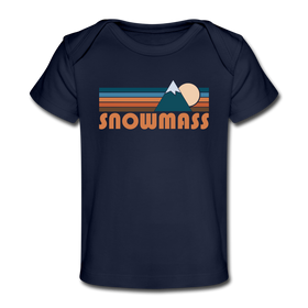 Snowmass, Colorado Baby T-Shirt - Organic Retro Mountain Snowmass Infant T-Shirt