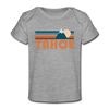 Tahoe, California Baby T-Shirt - Organic Retro Mountain Tahoe Infant T-Shirt - heather gray