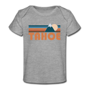 Tahoe, California Baby T-Shirt - Organic Retro Mountain Tahoe Infant T-Shirt - heather gray