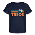 Tahoe, California Baby T-Shirt - Organic Retro Mountain Tahoe Infant T-Shirt - dark navy
