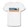 Telluride, Colorado Baby T-Shirt - Organic Retro Mountain Telluride Infant T-Shirt - white