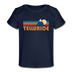Telluride, Colorado Baby T-Shirt - Organic Retro Mountain Telluride Infant T-Shirt - dark navy
