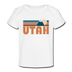 Utah Baby T-Shirt - Organic Retro Mountain Utah Infant T-Shirt - white