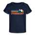 Steamboat, Colorado Baby T-Shirt - Organic Retro Mountain Steamboat Infant T-Shirt - dark navy