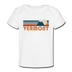Vermont Baby T-Shirt - Organic Retro Mountain Vermont Infant T-Shirt - white