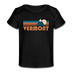 Vermont Baby T-Shirt - Organic Retro Mountain Vermont Infant T-Shirt - black