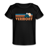 Vermont Baby T-Shirt - Organic Retro Mountain Vermont Infant T-Shirt - black
