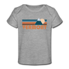 Vermont Baby T-Shirt - Organic Retro Mountain Vermont Infant T-Shirt - heather gray