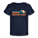 Winter Park, Colorado Baby T-Shirt - Organic Retro Mountain Winter Park Infant T-Shirt - dark navy