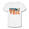 Vail, Colorado Baby T-Shirt - Organic Retro Mountain Vail Infant T-Shirt - white