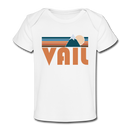Vail, Colorado Baby T-Shirt - Organic Retro Mountain Vail Infant T-Shirt - white