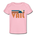 Vail, Colorado Baby T-Shirt - Organic Retro Mountain Vail Infant T-Shirt - light pink
