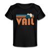 Vail, Colorado Baby T-Shirt - Organic Retro Mountain Vail Infant T-Shirt - black