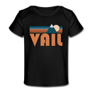 Vail, Colorado Baby T-Shirt - Organic Retro Mountain Vail Infant T-Shirt - black