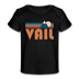 Vail, Colorado Baby T-Shirt - Organic Retro Mountain Vail Infant T-Shirt - black