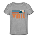 Vail, Colorado Baby T-Shirt - Organic Retro Mountain Vail Infant T-Shirt - heather gray