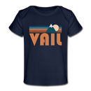Vail, Colorado Baby T-Shirt - Organic Retro Mountain Vail Infant T-Shirt - dark navy