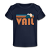 Vail, Colorado Baby T-Shirt - Organic Retro Mountain Vail Infant T-Shirt - dark navy