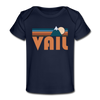 Vail, Colorado Baby T-Shirt - Organic Retro Mountain Vail Infant T-Shirt - dark navy