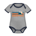 Asheville, North Carolina Baby Bodysuit - Organic Retro Mountain Asheville Baby Bodysuit - heather gray/navy
