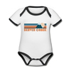 Beaver Creek, Colorado Baby Bodysuit - Organic Retro Mountain Beaver Creek Baby Bodysuit - white/black